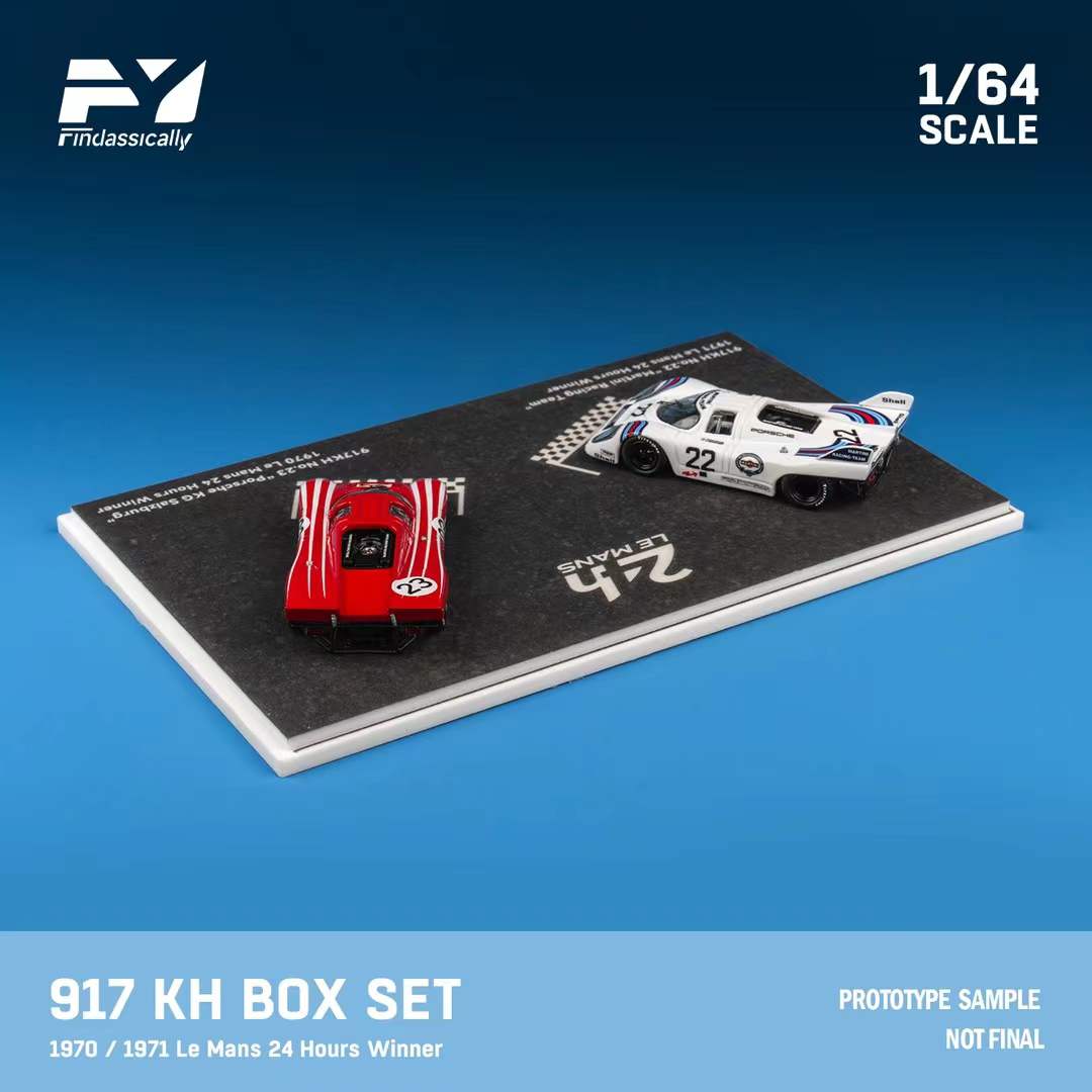 [Preorder] Findclassically 1:64 Porsche 917K 22# Martini and 23# Red Double Car Set
