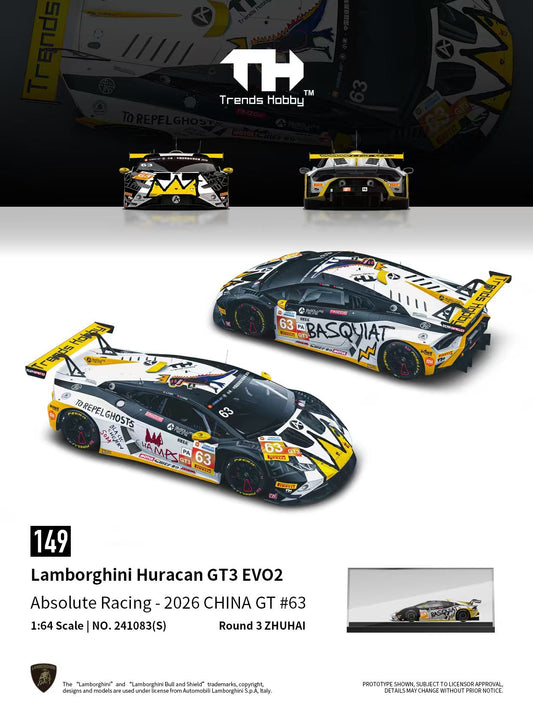 [Preorder] Trends Hobby 1:64 Lamborghini Huracan GT3 EVO2 - China GT 2026 #63 241083(S)