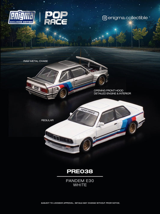 [Preorder] POPRACE 1:64 BMW Pandem E30 - White PRE038
