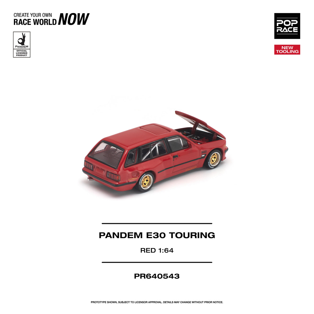 [Preorder] POPRACE 1:64 PANDEM E30 TOURING Red PR640543