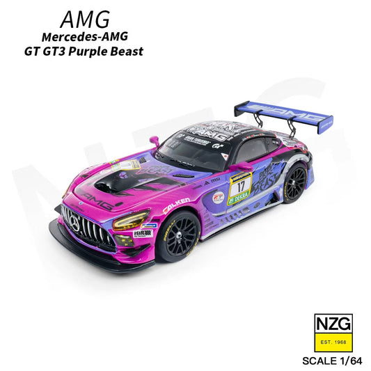 [Preorder] KILO works 1:64 Mercedes-AMG GT GT3 Nürburgring 24 Hours Endurance Race 2025 #17 Purple Beast 114600004