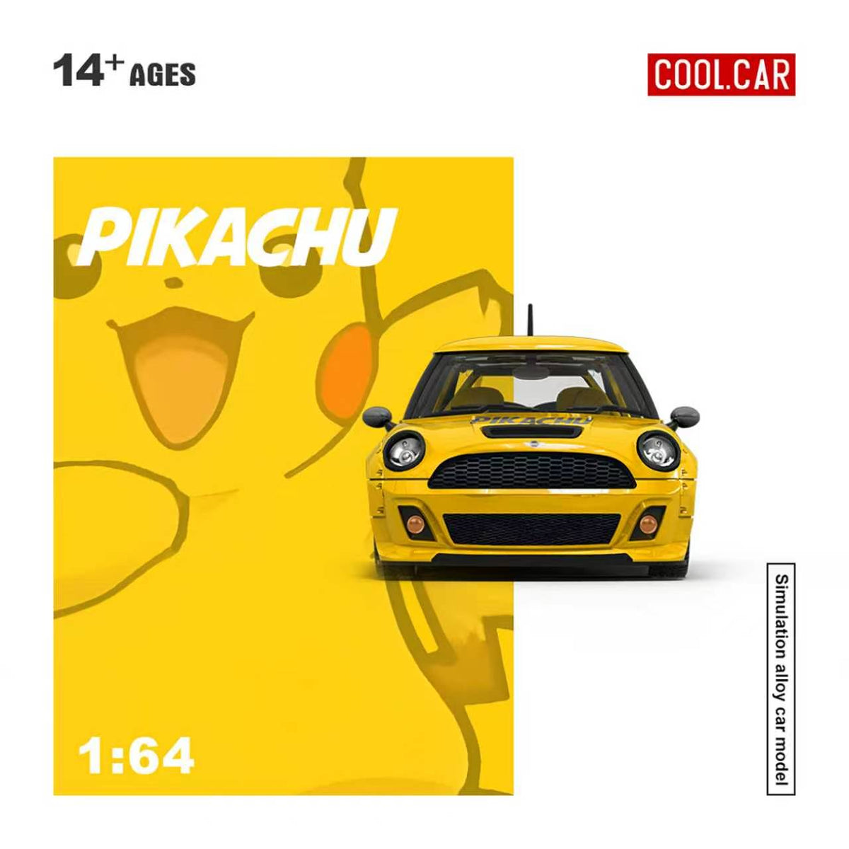 [Preorder] Cool Car 1:64 Mini Cooper Pikachu Livery CC643648
