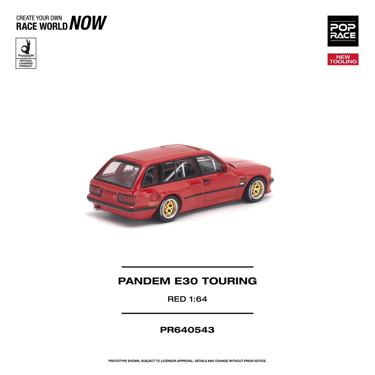 [Preorder] POPRACE 1:64 PANDEM E30 TOURING Red PR640543