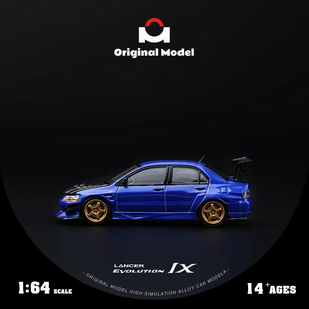 [Preorder] Original Model 1:64 Mitsubishi EVO 9th Feneration Dark Blue OM800217
