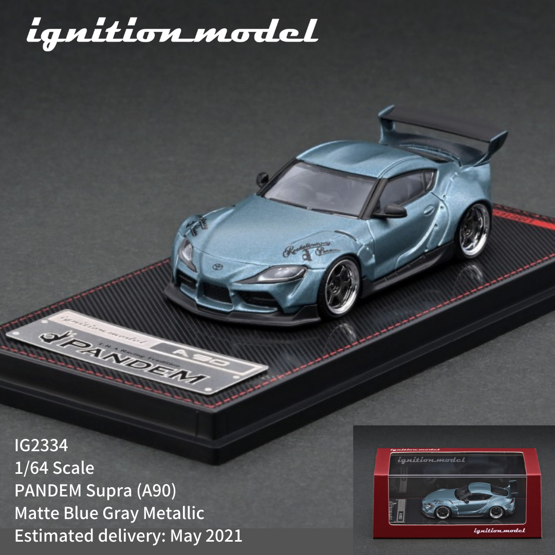 Ignition Model 1:64 PANDEM Supra (A90) Matte Blue Gray Metallic
