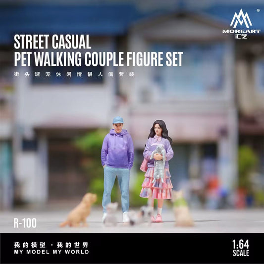 [Preorder] MoreArt 1:64 STREET CASUALPET WALKING COUPLE FIGURE SET MO223100