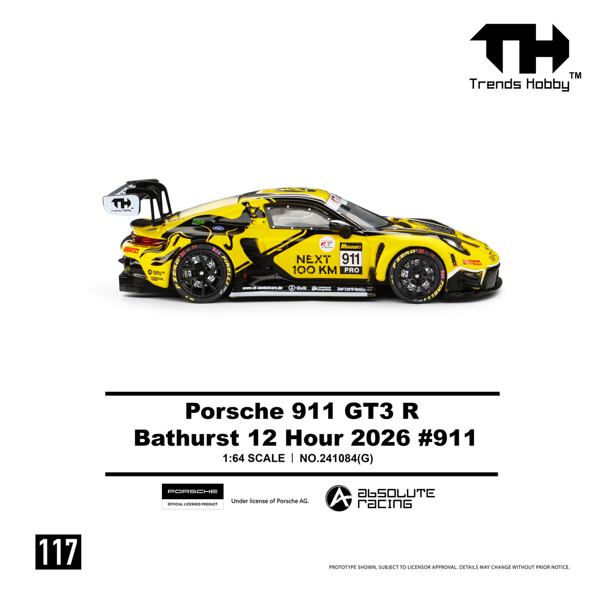 [Preorder] Trends Hobby 1:64 Porsche 911 GT3 R B12H 2026 911 241084(G)