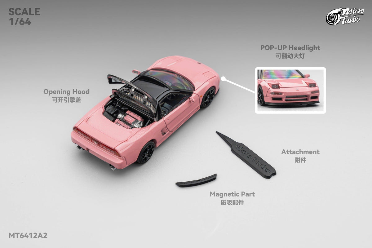 Microturbo 1:64 Custom NSX-R NA1 - Metallic Pink MT6412A2