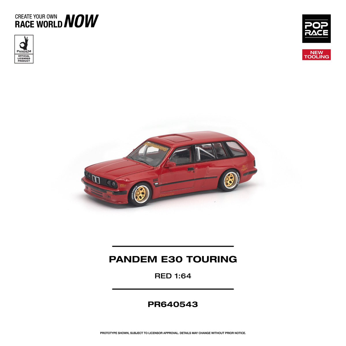 [Preorder] POPRACE 1:64 PANDEM E30 TOURING Red PR640543