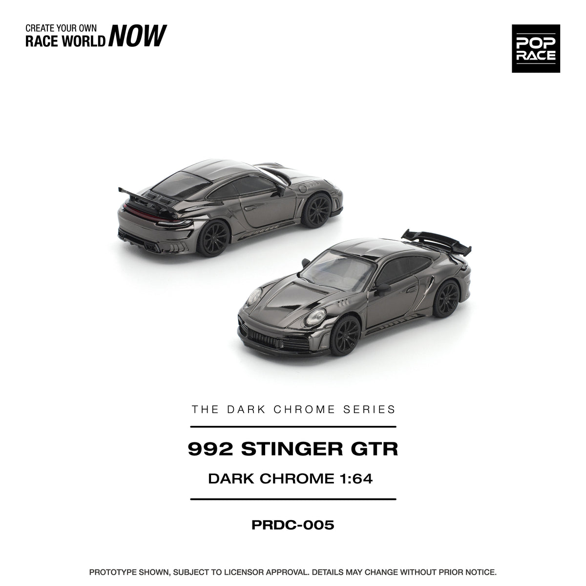 [Preorder] POPRACE 1:64 STINGER GTR DARK CHROME PRDC005