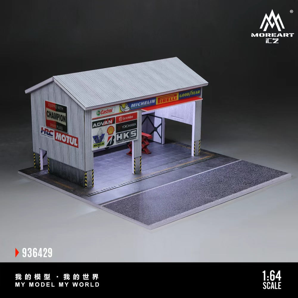 [Preorder] MoreArt 1:64 RACING CAR REPAIR SHOP MO936429