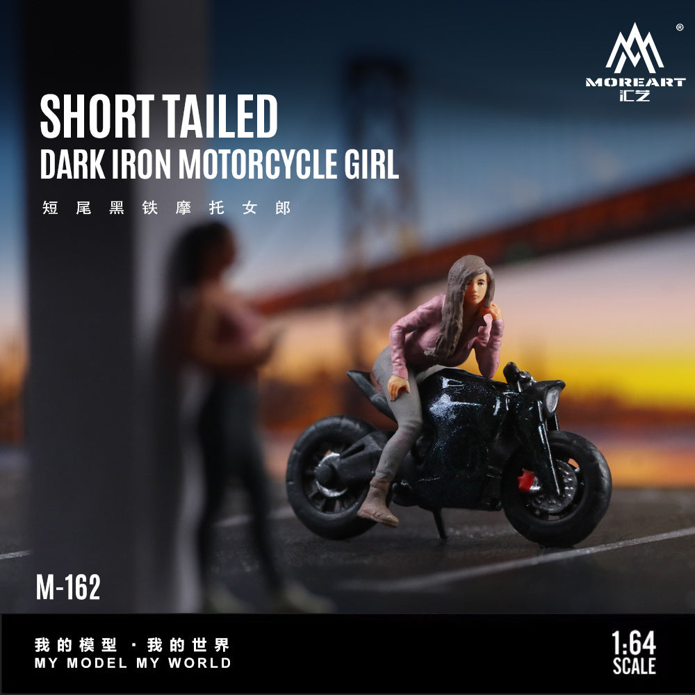MoreArt 1:64 SHORT TAILED DARK IRON MOTORCYCLE GIRL MO222162
