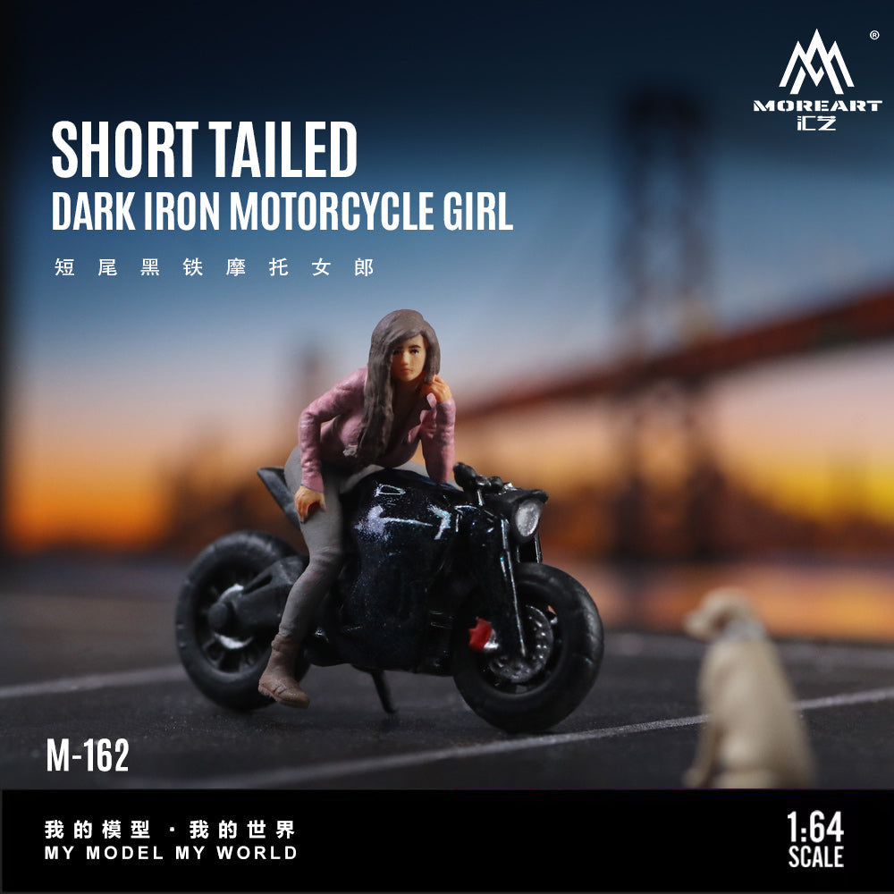MoreArt 1:64 SHORT TAILED DARK IRON MOTORCYCLE GIRL MO222162