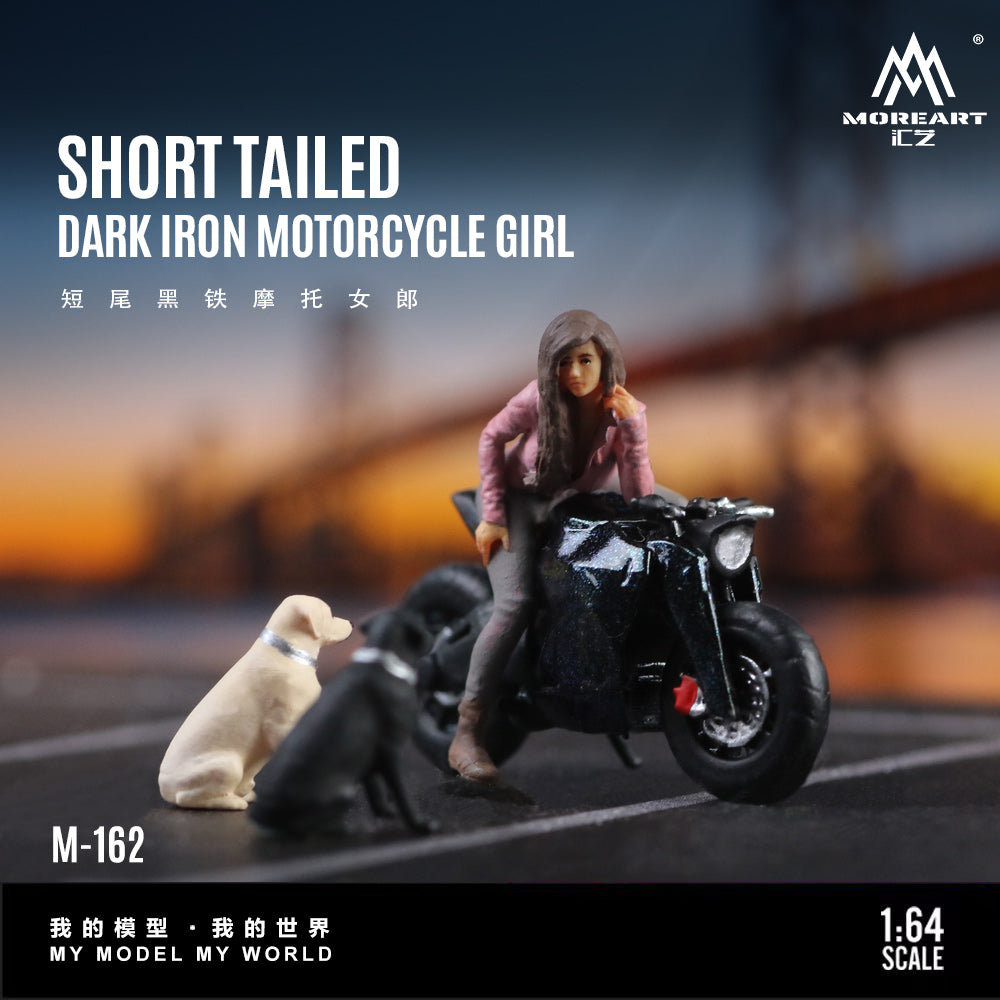 MoreArt 1:64 SHORT TAILED DARK IRON MOTORCYCLE GIRL MO222162