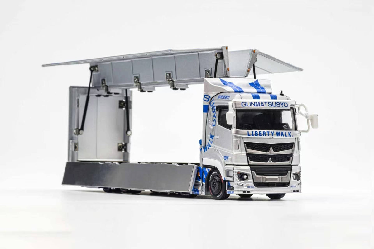 [Preorder] GCD 1:64 LB TRUCKS Mitsubishi Fuso Super Great SILVER TAS Version KS-073-635