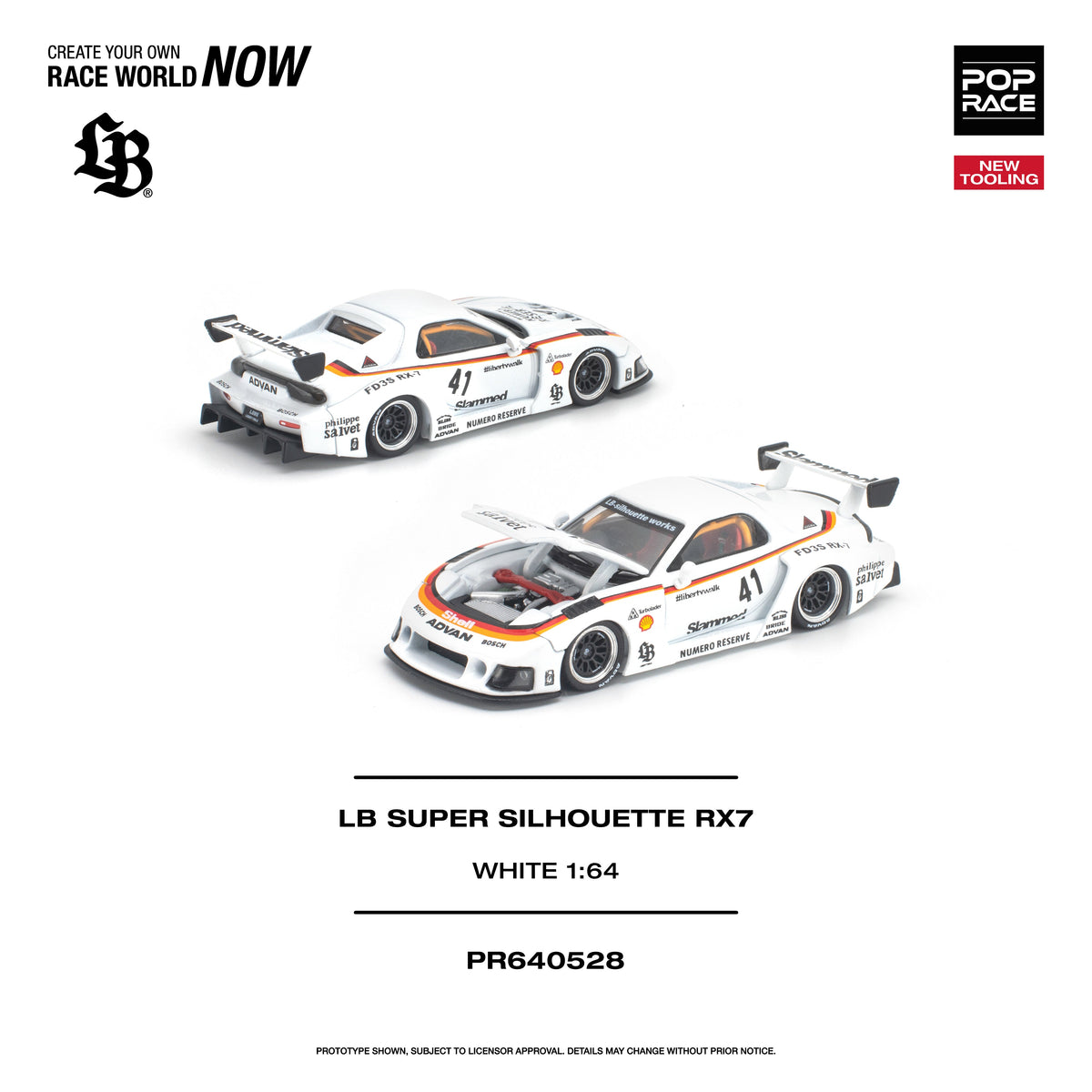 [Preorder] POPRACE 1:64 LB SUPER SILHOUETTE RX7 (FD3S) PR640528