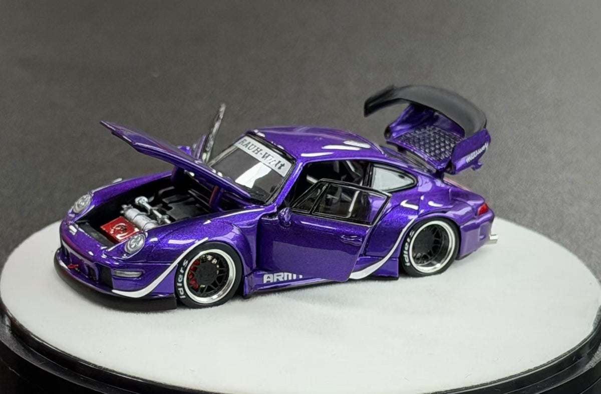 PGM 1:64 Porsche RWB 993 Metallic Purple (2 Versions) PGM-640314