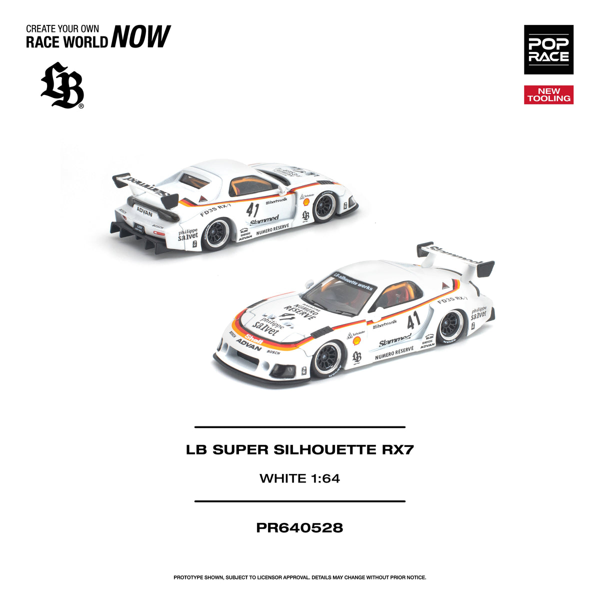 [Preorder] POPRACE 1:64 LB SUPER SILHOUETTE RX7 (FD3S) PR640528
