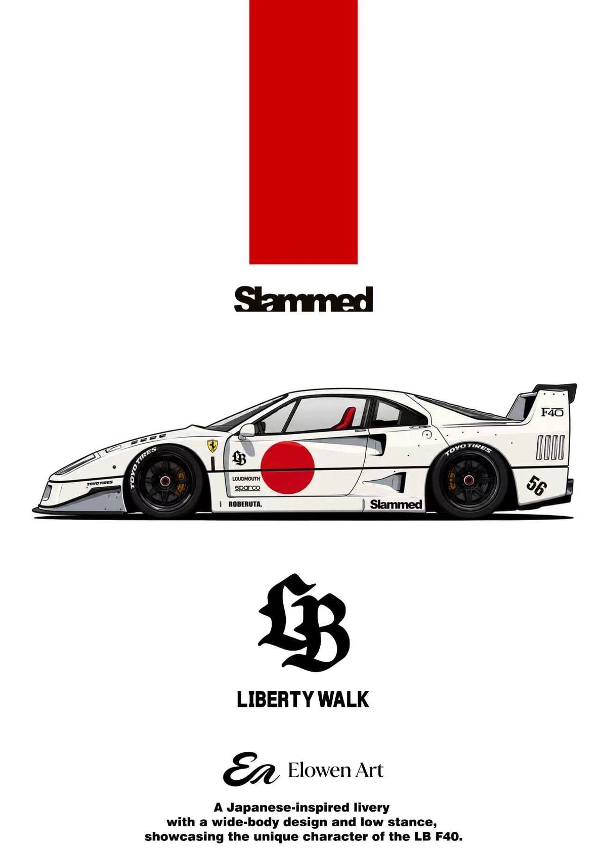 [Preorder] Elowen Art 1:64 Ferrari F40 LBWK (6 Colours)