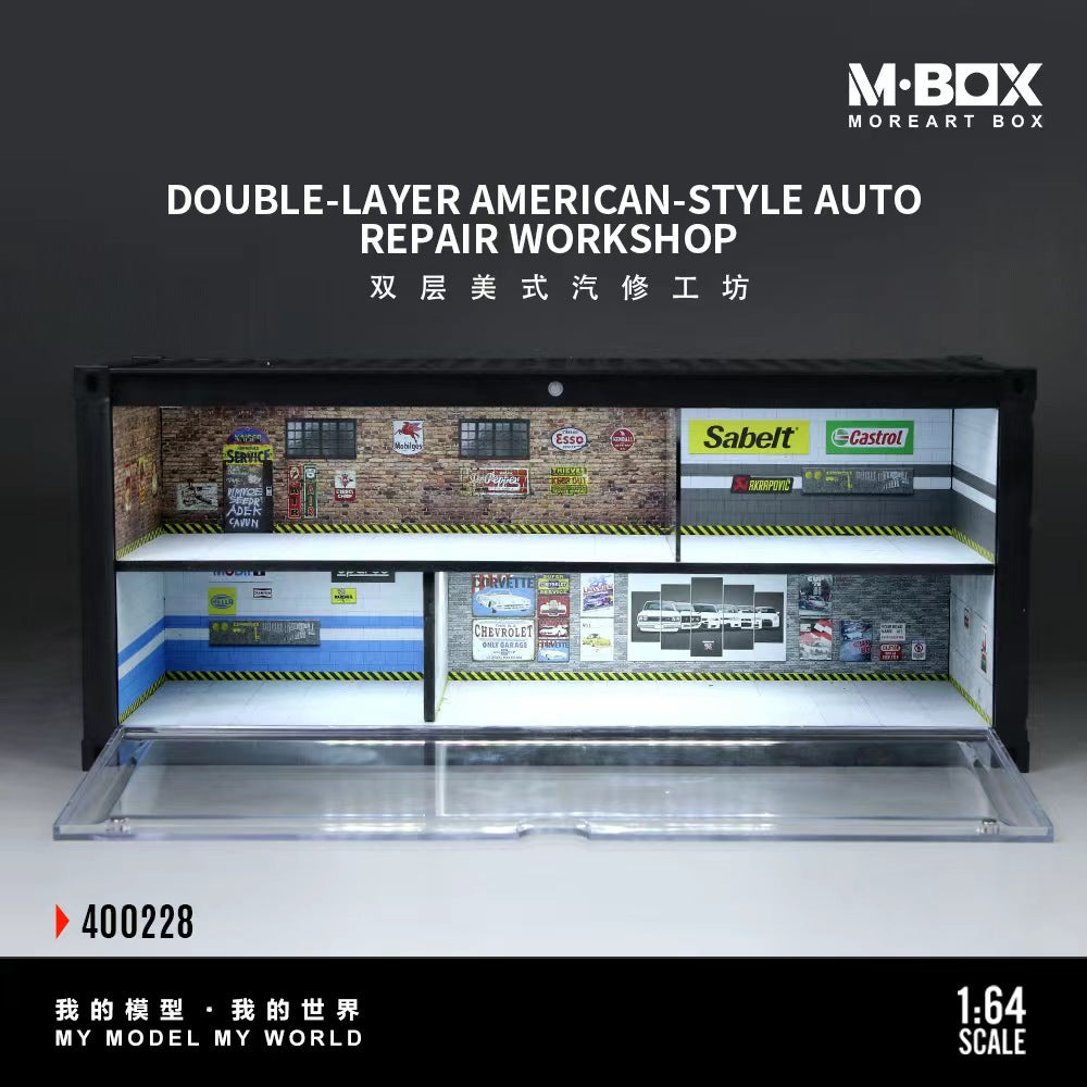 [Preorder] MBOX 1:64 Double-Layer American Style Auto Repair Workshop MB400228