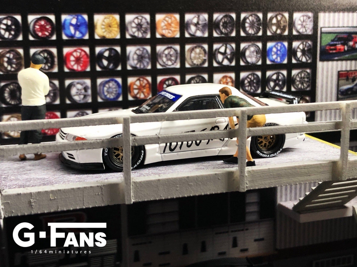 G.Fans 1:64 Nissan Garage Diorama with LED (Nissan Theme) 710017