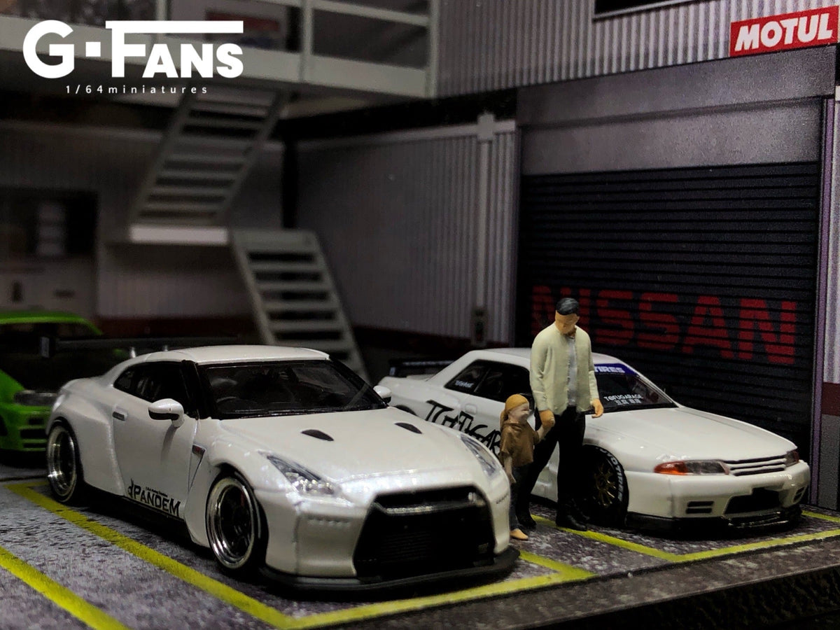 G.Fans 1:64 Nissan Garage Diorama with LED (Nissan Theme) 710017