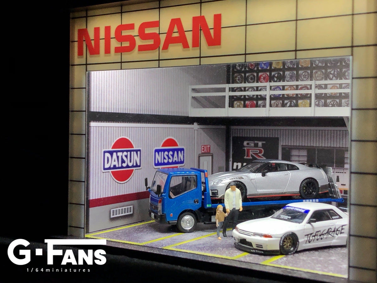 G.Fans 1:64 Nissan Garage Diorama with LED (Nissan Theme) 710017