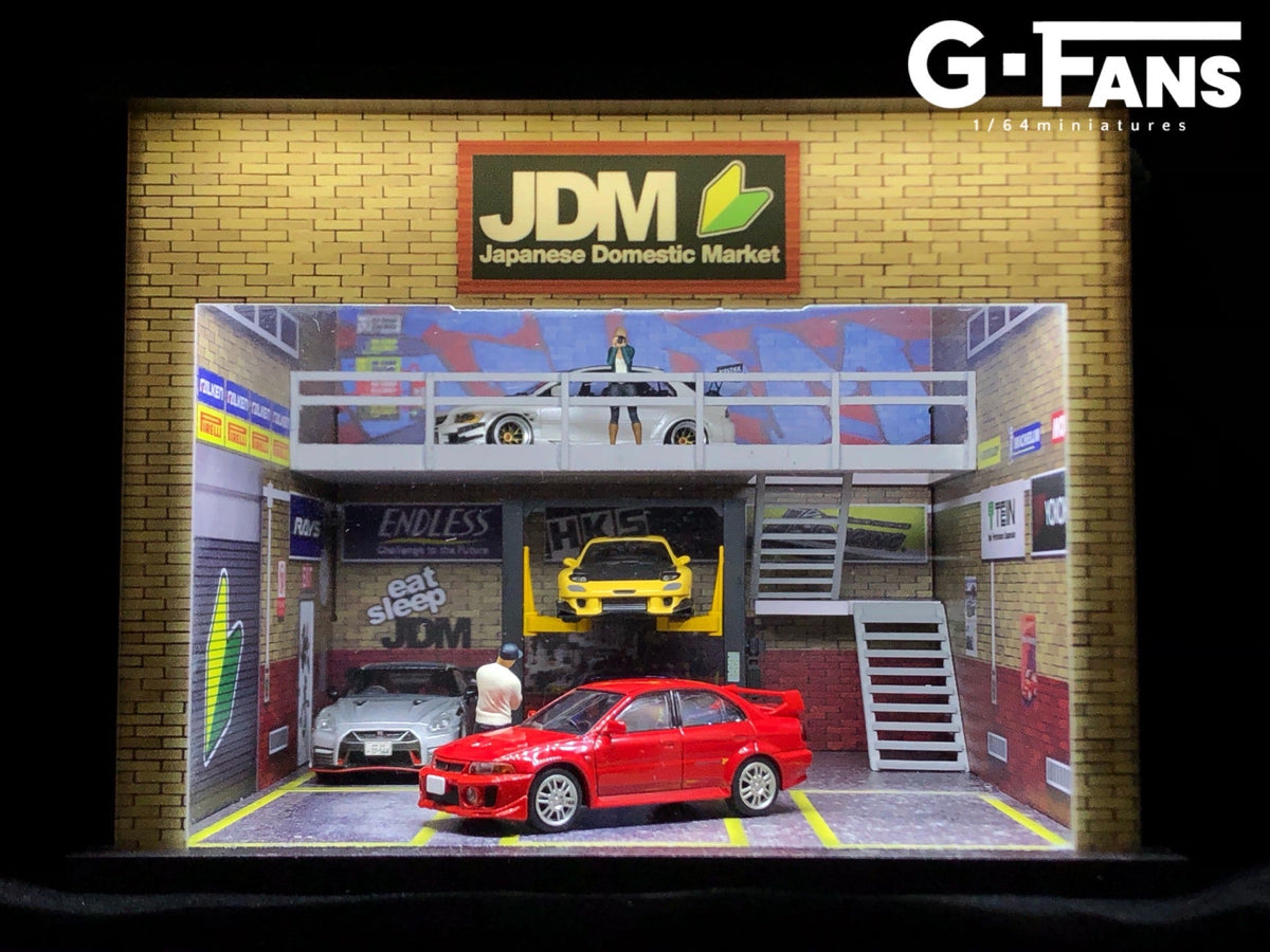 G.Fans 1:64 JDM Garage Diorama with LED (JDM Theme) 710018