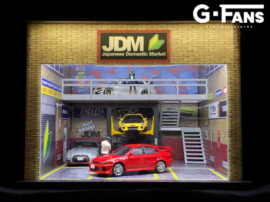 G.Fans 1:64 JDM Garage Diorama with LED (JDM Theme) 710018