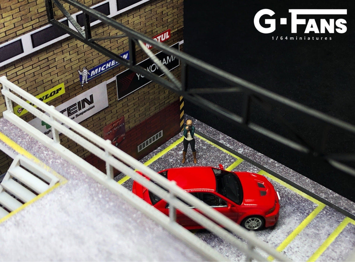 G.Fans 1:64 JDM Garage Diorama with LED (JDM Theme) 710018