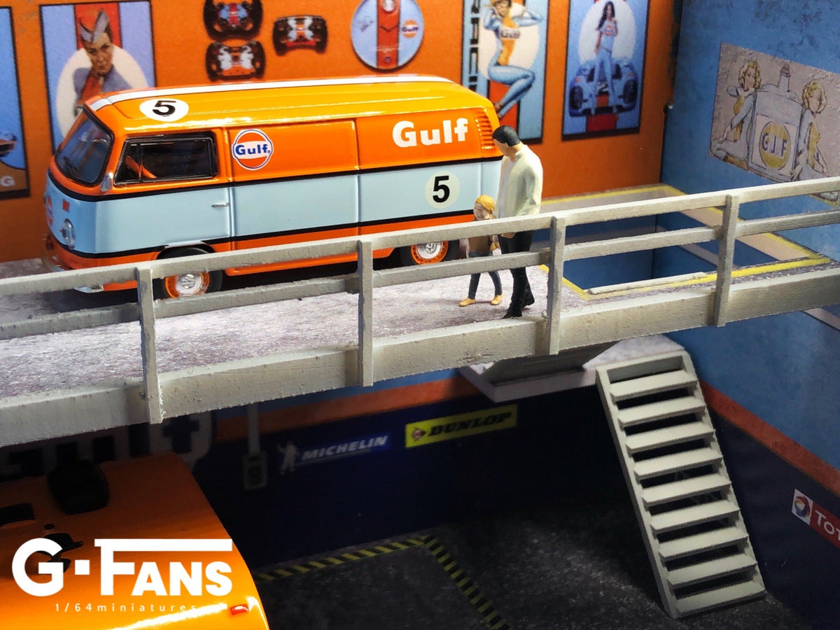 G.Fans 1:64 Garage Diorama with LED (Gulf Theme) 710019