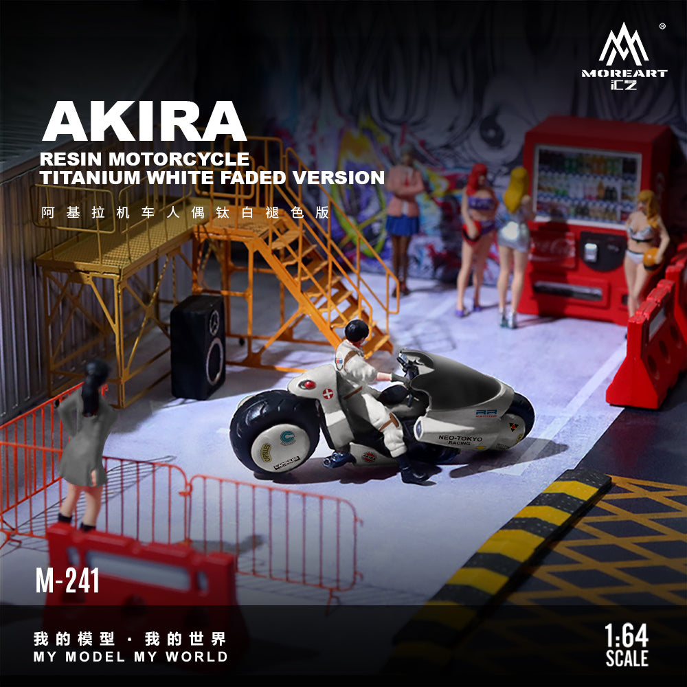 [Preorder] MoreArt 1:64 AKIRA RESIN MOTORCYCLE TITANIUM WHITE FADED VERSION MO222241