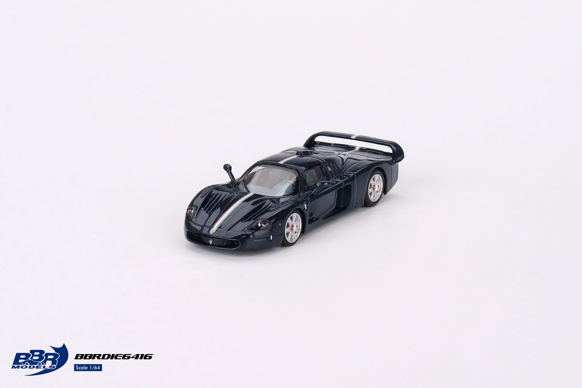 BBR 1:64 Maserati MC12 Stradale Blue Metallic w/ Stripe BBRDIE6416