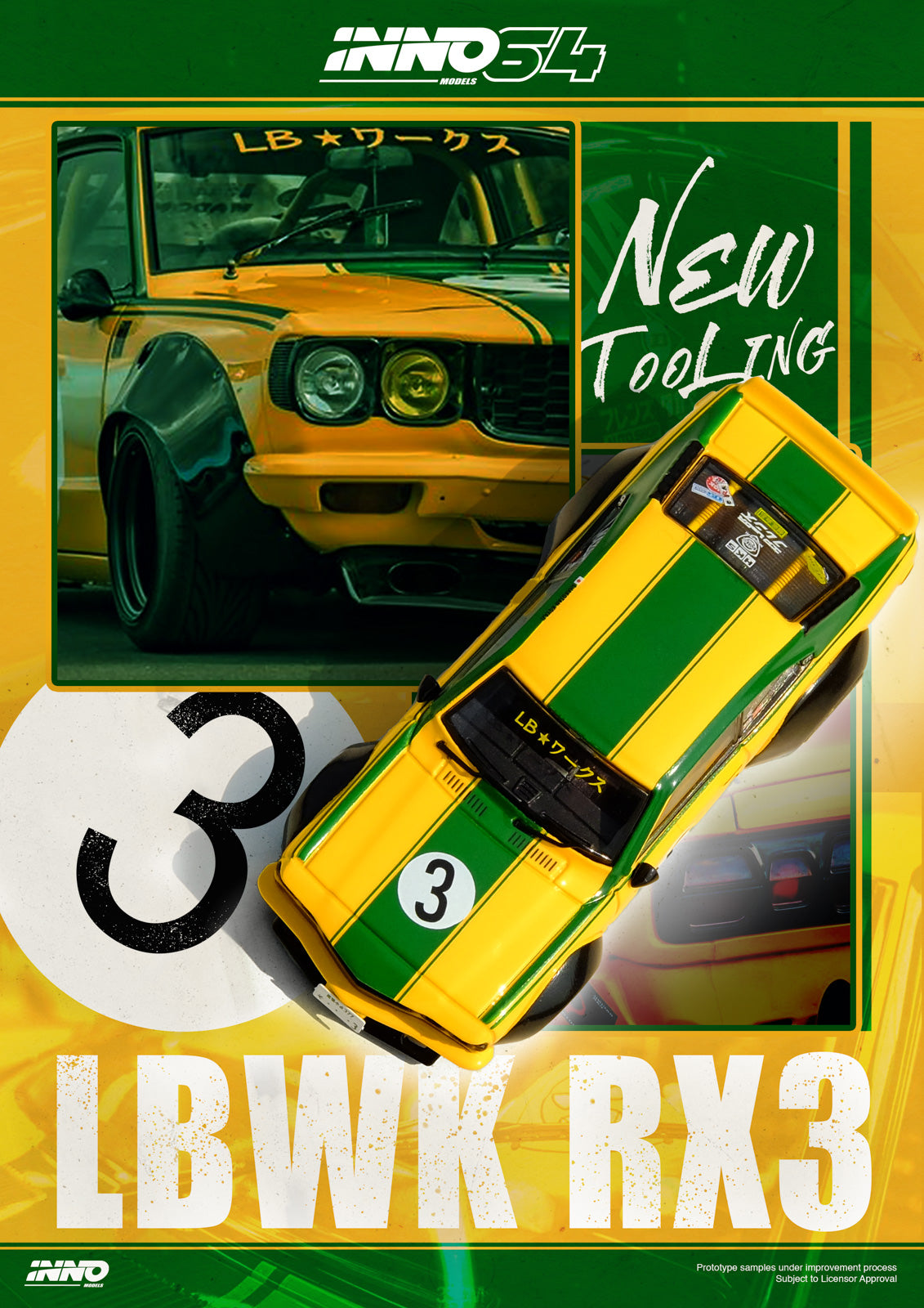 Inno64 1:64 LBWK MAZDA RX3 SAVANNA IN64-LBWKRX3-01