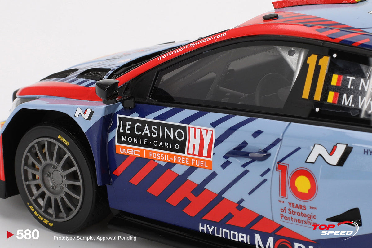 Topspeed 1:18 Hyundai i20 N Rally1 Hybrid #11 2024 Rally Monte Carlo Winner 2024