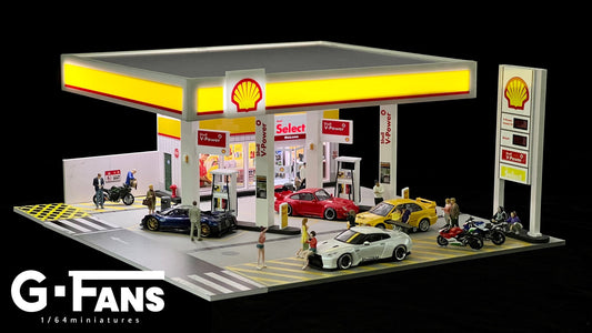 [Backorder] G-Fans 1:64 Shell Gas Station Diorama 710035