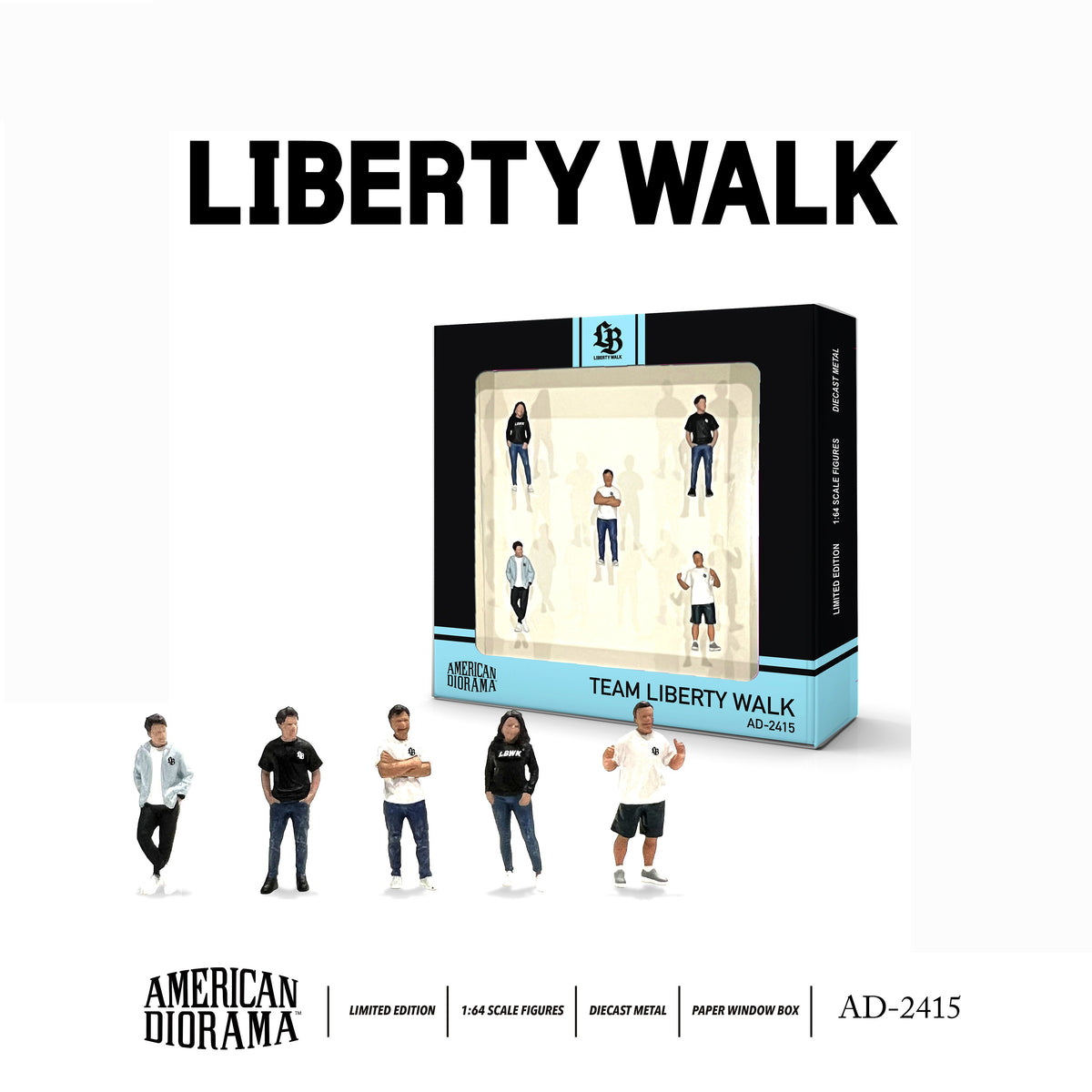 American Diorama 1:64 Team Liberty Walk (Set of 5 figures) AD-2415