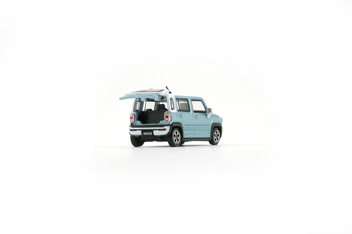 BM Creations 1:64 Suzuki 2019 Hustler -Off Blue Metalic /White Top (RHD) 64B0390