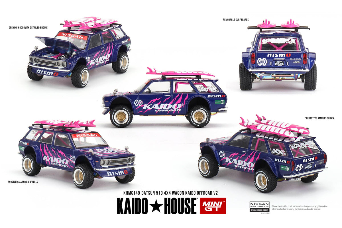 Kaido House + MINIGT Datsun 510 4x4 Wagon Kaido Offroad V2 KHMG149