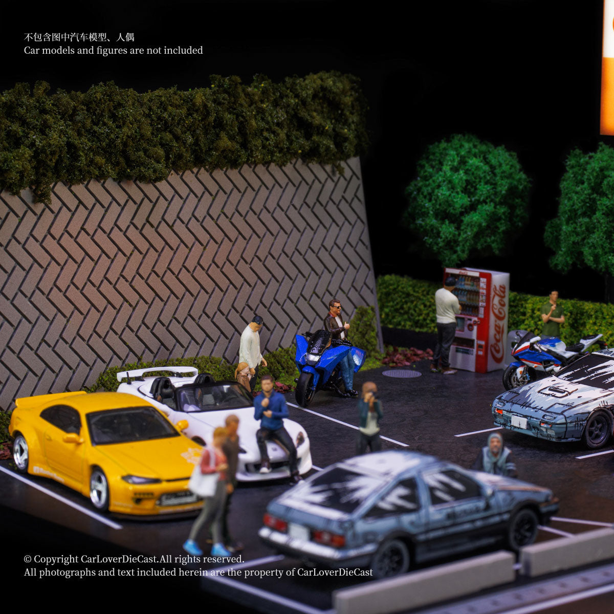 G.Fans 1:64 Initial D Parking Lot Diorama Scene with Light 710037
