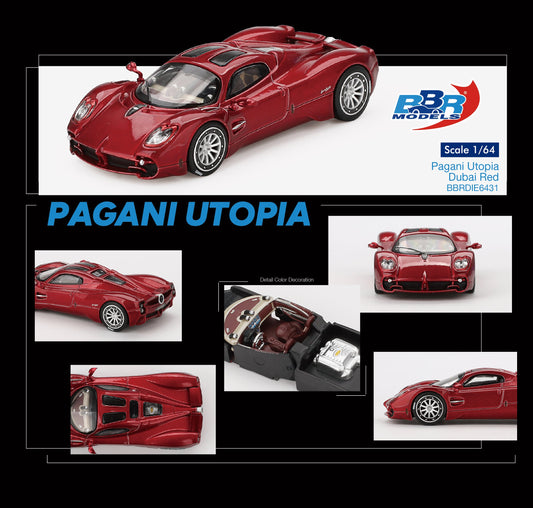 BBR Model 1:64 Pagani Utopia Dubai Red BBRDIE6431