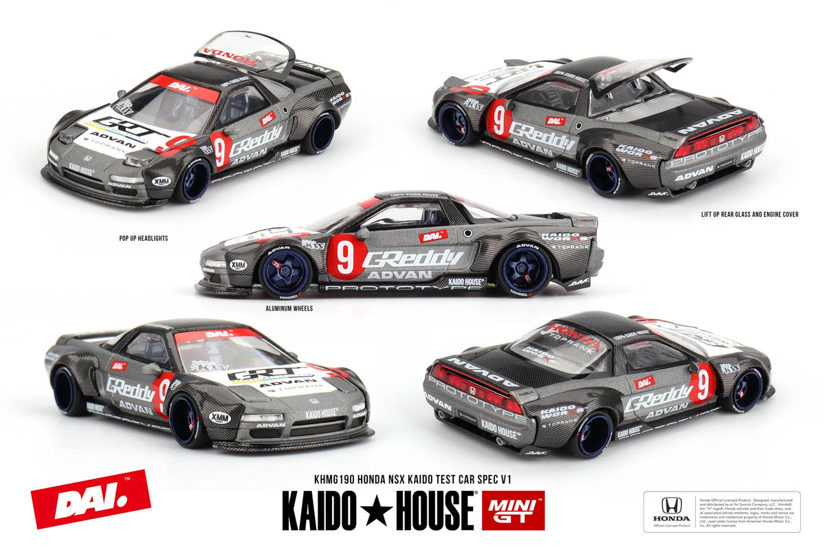 Kaido House + MINIGT 1:64 Honda NSX Kaido Test Car Spec V1 KHMG190
