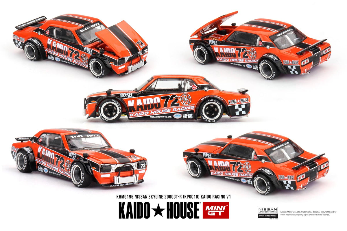 Kaido House + MINIGT 1:64 Nissan Skyline 2000GT-R (KPGC10) Kaido Racing V1 KHMG195