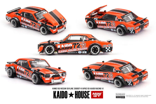 Kaido House + MINIGT 1:64 Nissan Skyline 2000GT-R (KPGC10) Kaido Racing V1 KHMG195