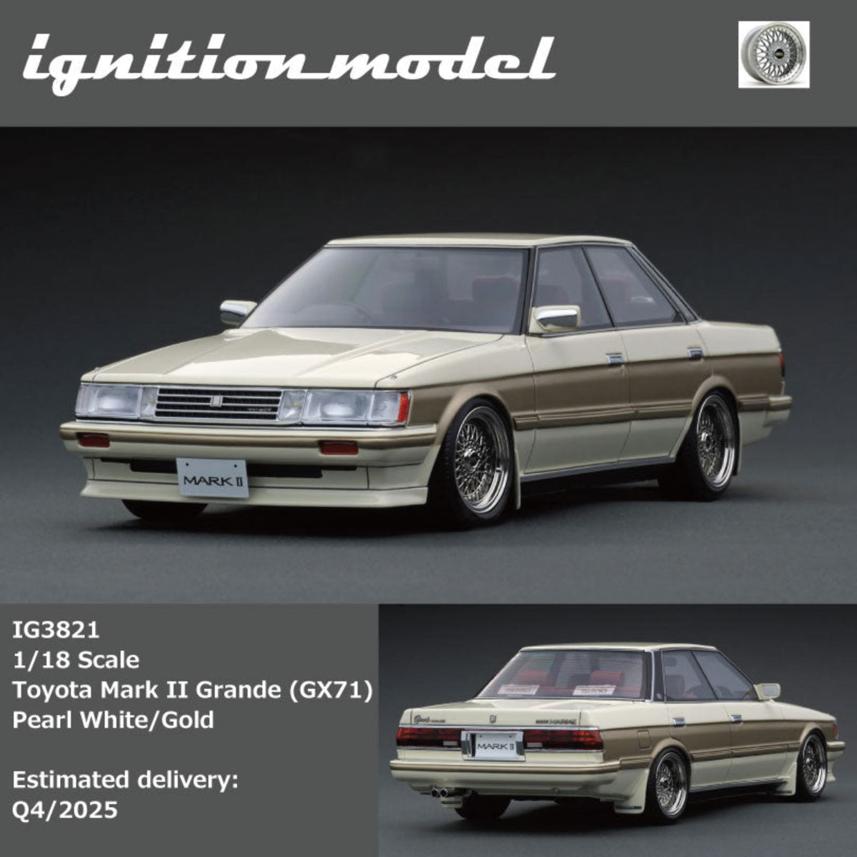 [Preorder] Ignition Model 1:18 Toyota Mark II Grande (GX71) White/Gold (2 Colours)