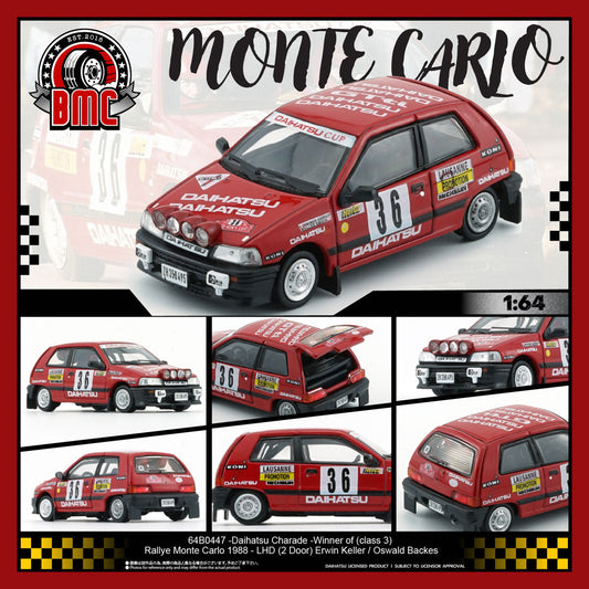 BM Creation 1:64 Daihatsu Charade -Winner of Rallye Monte Carlo- LHD (2 Door) 64B0447