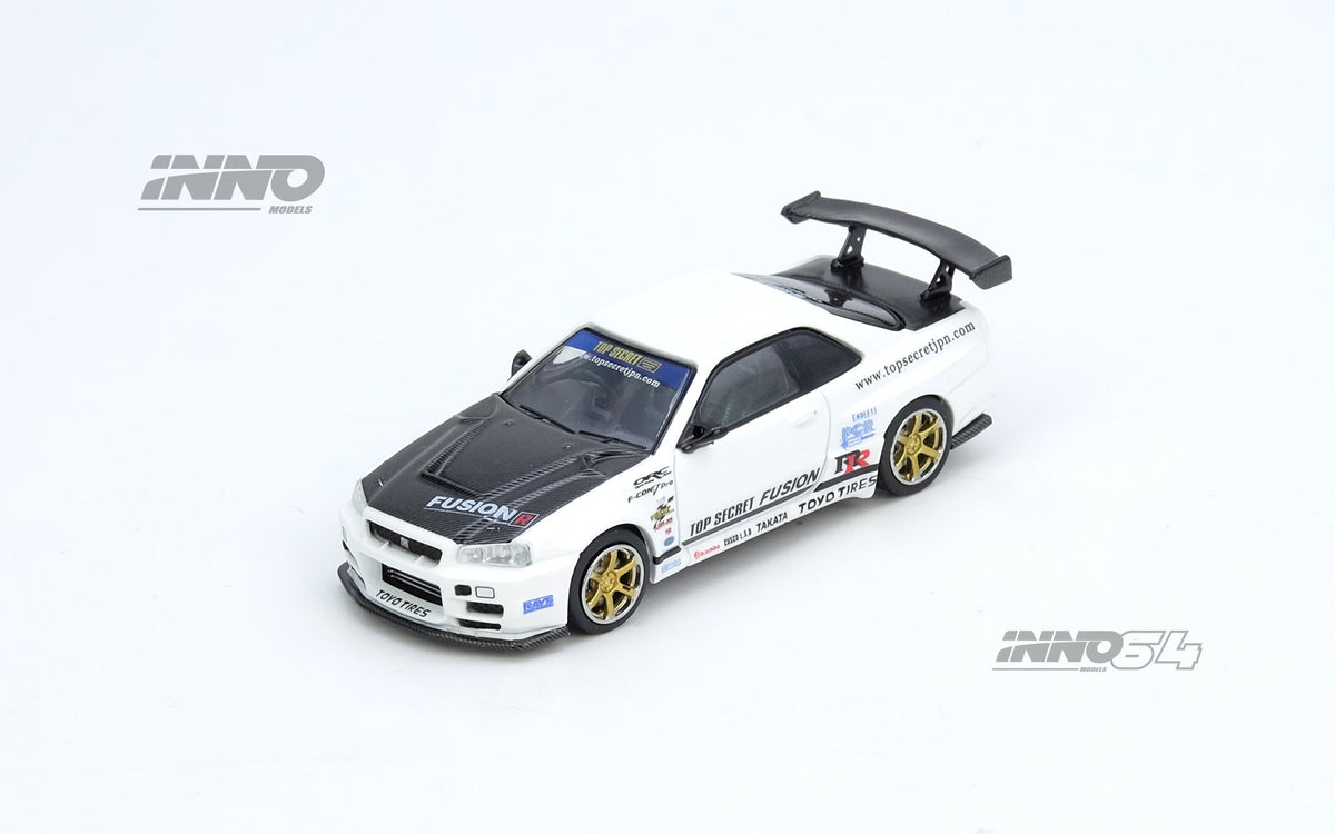 Inno64 1:64 TOP SECRET R34 GT-R White IN64-R34TS-WHI