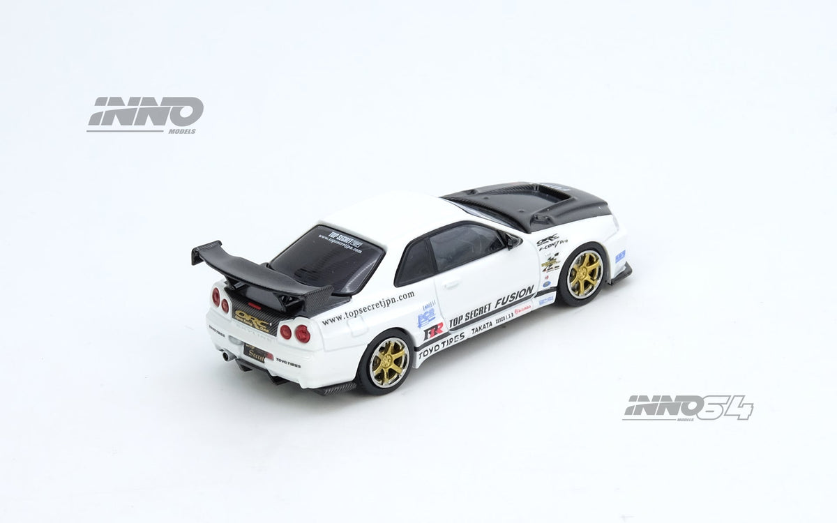 Inno64 1:64 TOP SECRET R34 GT-R White IN64-R34TS-WHI
