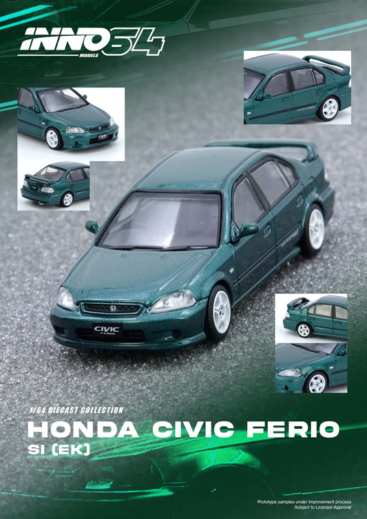 Inno64 1:64 HONDA CIVIC Ferio Si (EK) Green IN64-EKS-GREEN