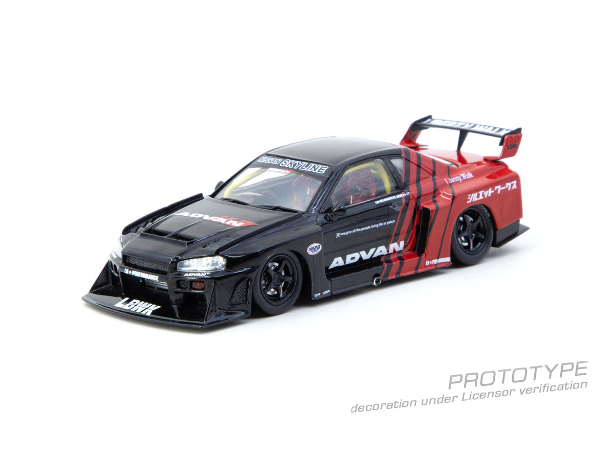 Tarmac Works 1:43 LB-ER34 Super Silhouette SKYLINE ADVAN – Black